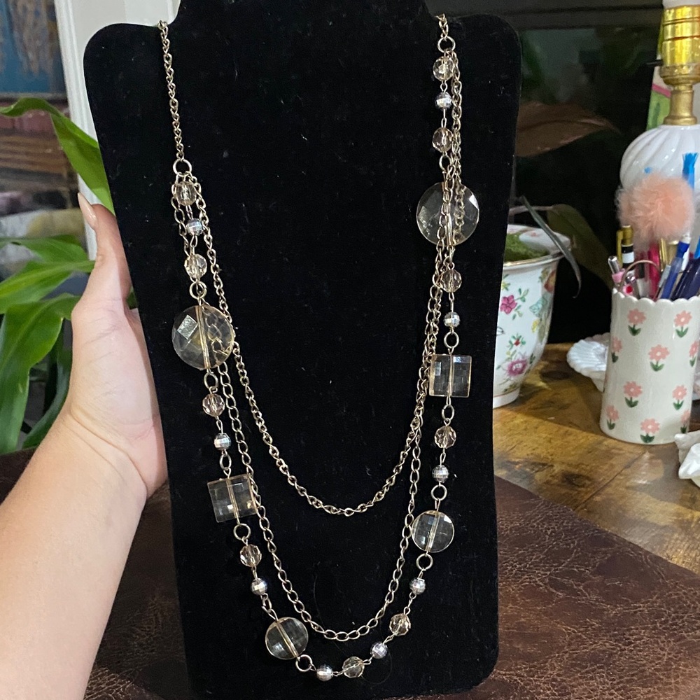 Elegant Multi-Layered brushed gold Necklace